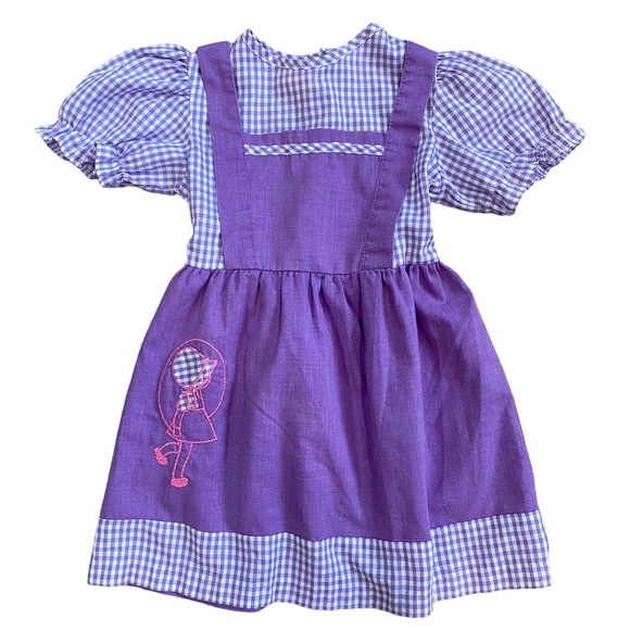 Sears Other - Vintage Sears Dress Baby Girl 4 Toddler Purple White Checkered USA Made Smocked